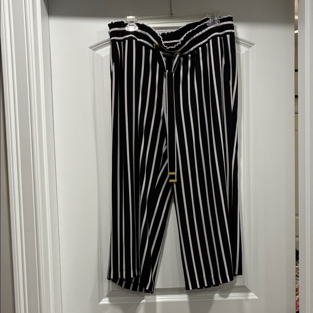 MICHAEL Michael Kors Black and White Striped Pants